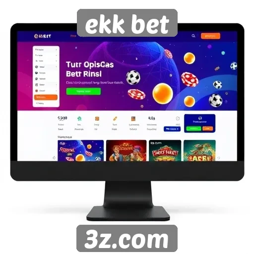 O design do site Ekk Bet é intuitivo e agradável